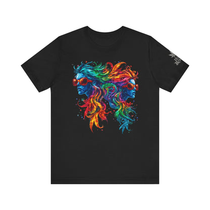 Spectrum Sisters T-Shirt - Premium Airlume Cotton Cannabis Rainbow Psychedelic Art Tee