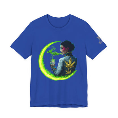 Cannabis Queen Commander T-Shirt - Premium Afrofuturistic 420 Lifestyle Apparel"