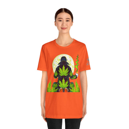 Luxury Gothic Cannabis Vampire T-Shirt - Premium Dark HIGH ROLLER Streetwear - Elevated Nocturnal 420 Fashion