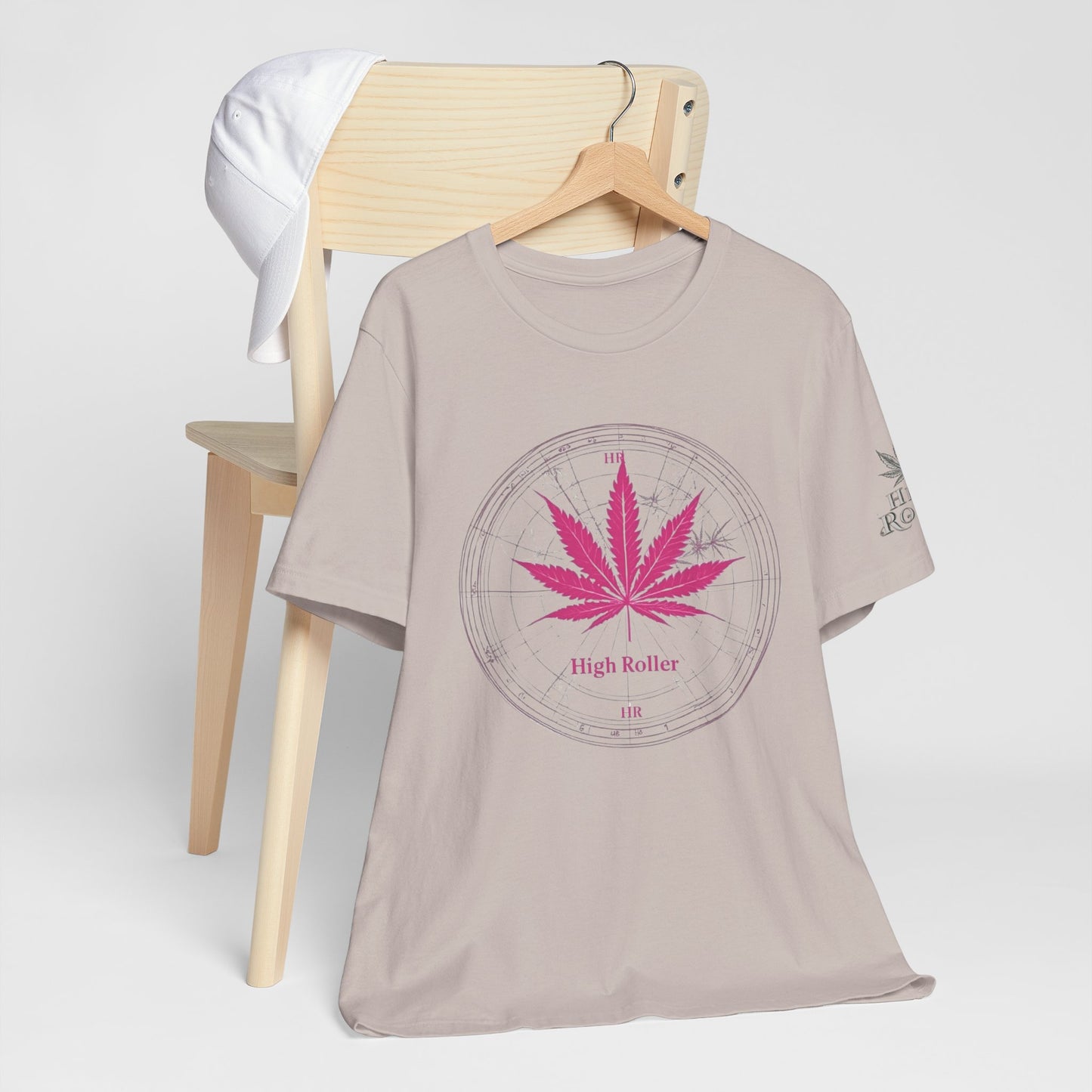 Cannabis Compass Tee - Navigation Leaf Art Design | High Roller