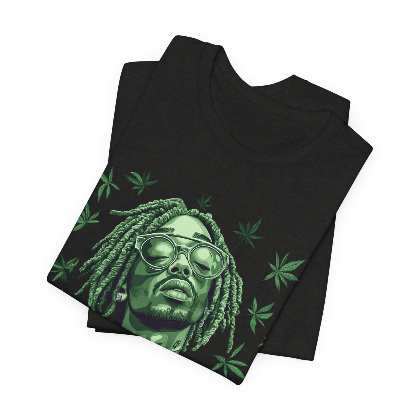 Elevated Vision Green Dream Tee - Premium Airlume Cotton Cannabis Culture Art