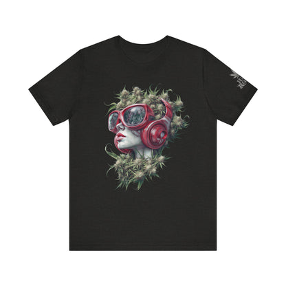 Vibes & Vision Tee - Premium Airlume Cotton Cannabis Culture Surreal Music Art