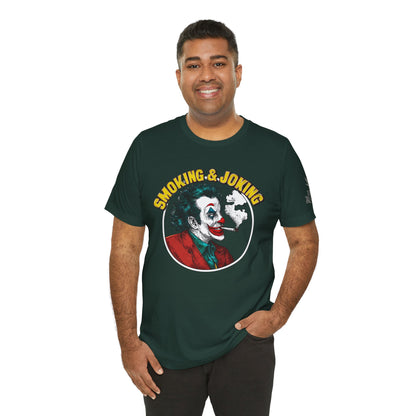 Smoking & Joking T-Shirt - Premium Airlume Cotton Cannabis Villain Pop Art Tee