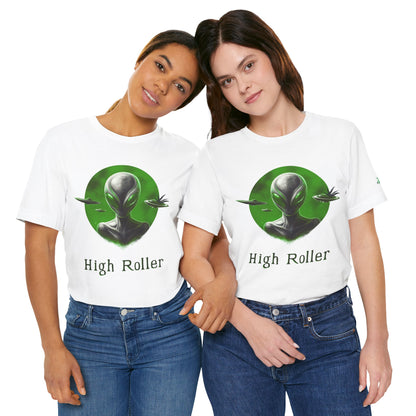 Alien Cannabis Tee - UFO Culture Art Design | High Roller