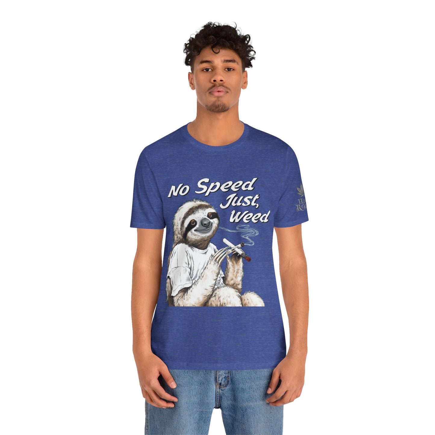 Slow Motion Tee - Premium Airlume Cotton Cannabis Culture Sloth Humor Art