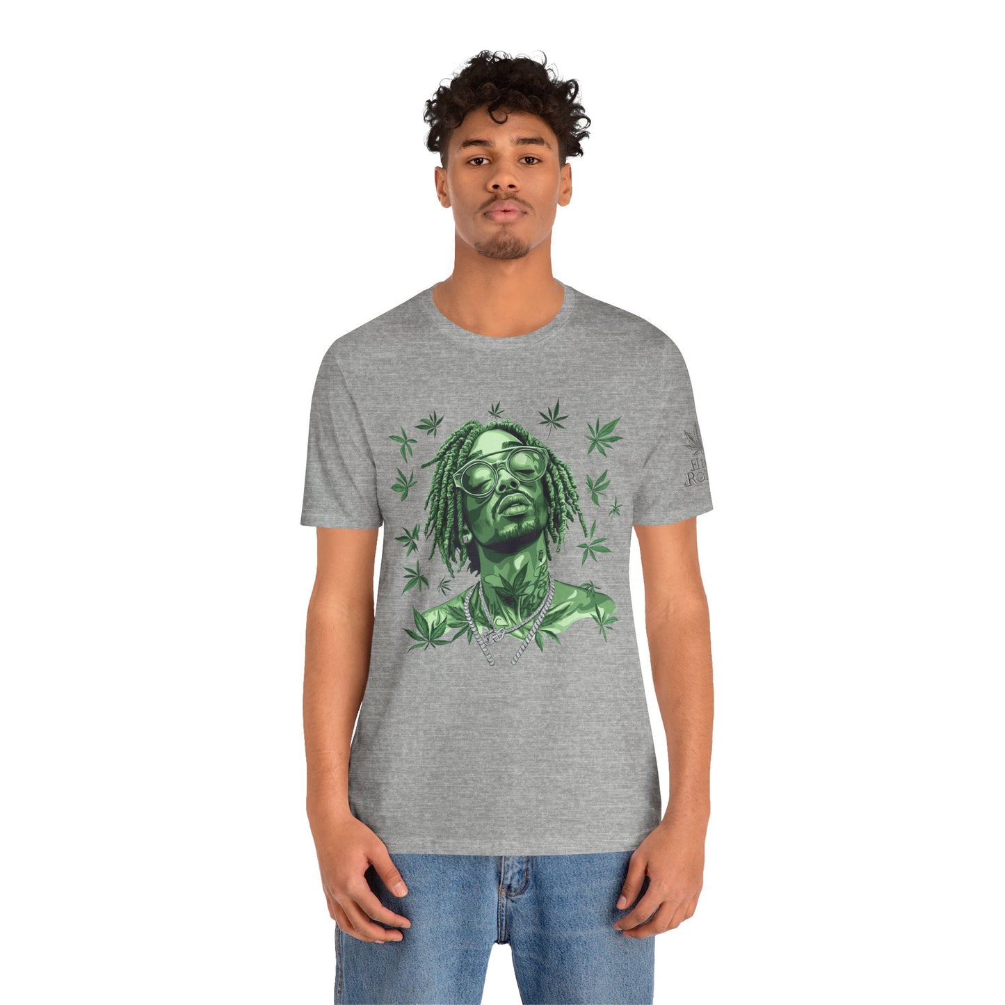 Elevated Vision Green Dream Tee - Premium Airlume Cotton Cannabis Culture Art