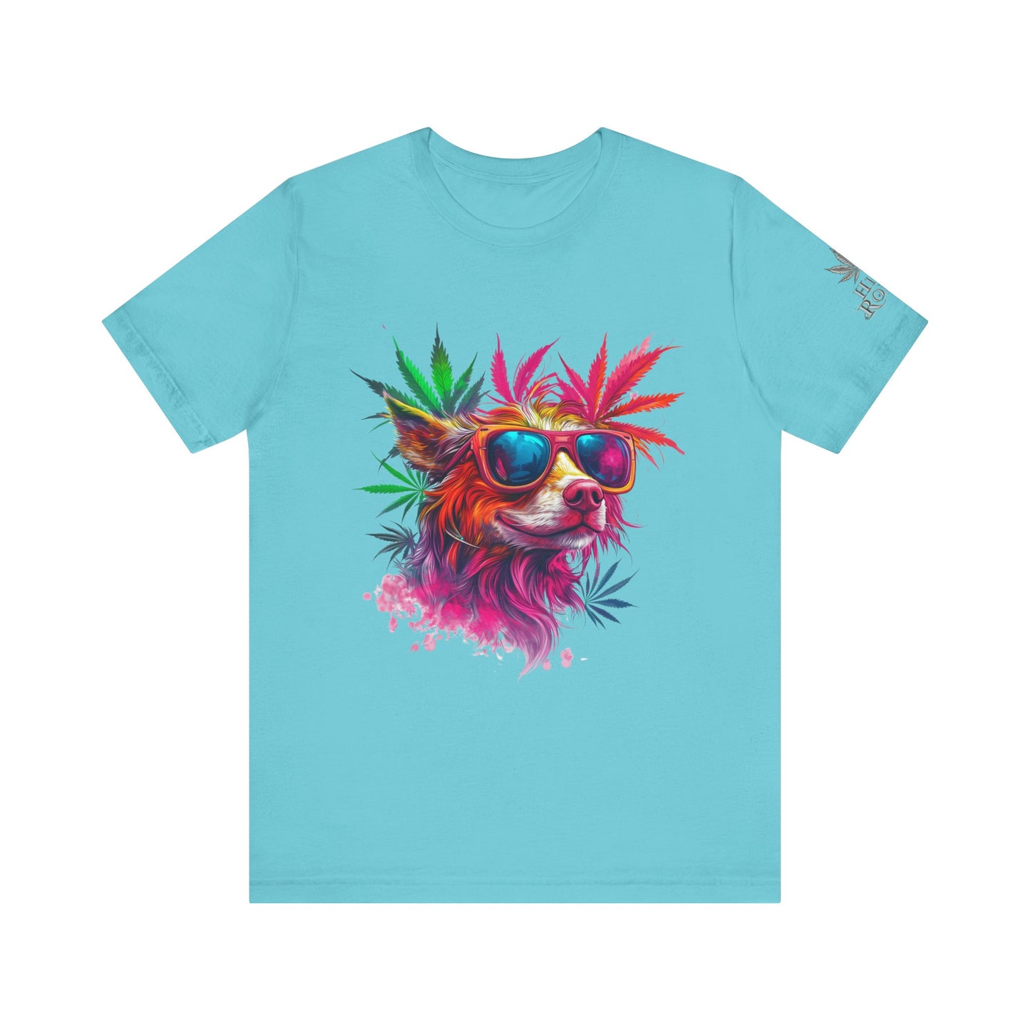 Spectrum Pup Tee - Premium Airlume Cotton Cannabis Culture Psychedelic Dog Art
