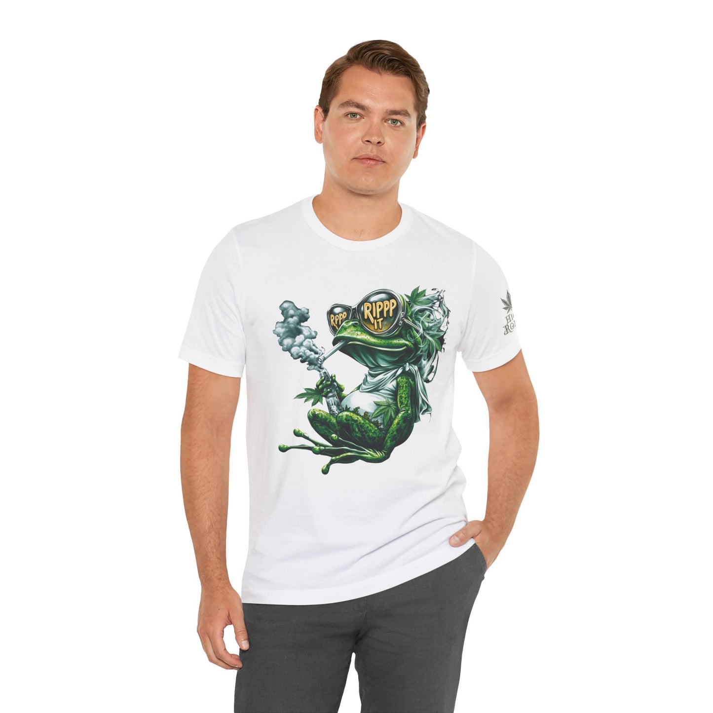 RIPPP IT Cosmic Frog Tee - Premium Airlume Cotton Cannabis Culture Streetwear