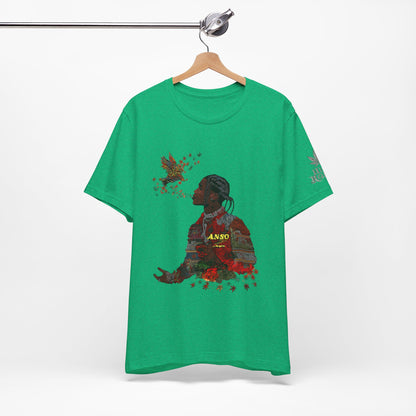 High Roller ANSO Freedom Eagle Cannabis T-Shirt - Premium 420 Artistic Double Exposure Urban Culture Liberation Apparel