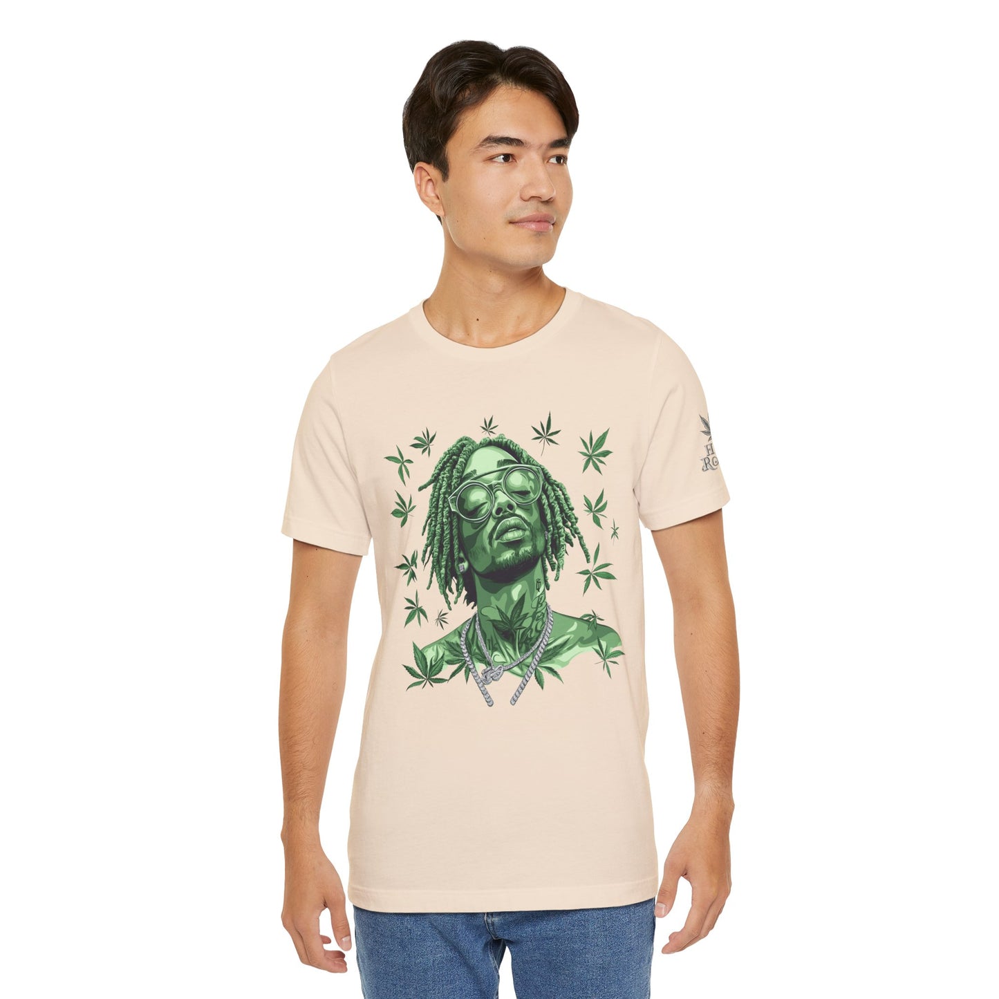 Elevated Vision Green Dream Tee - Premium Airlume Cotton Cannabis Culture Art