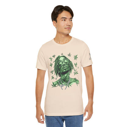 Elevated Vision Green Dream Tee - Premium Airlume Cotton Cannabis Culture Art