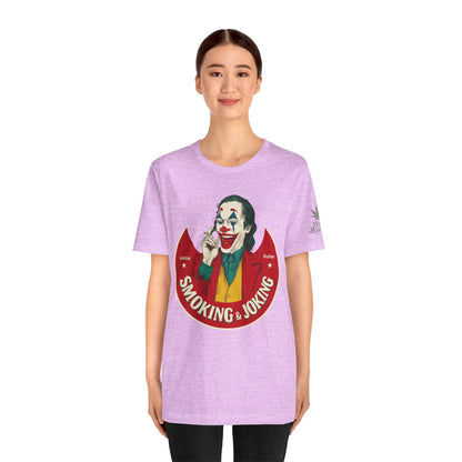 High Roller Villain T-Shirt - Premium Airlume Cotton Cannabis Joker Badge Art Tee