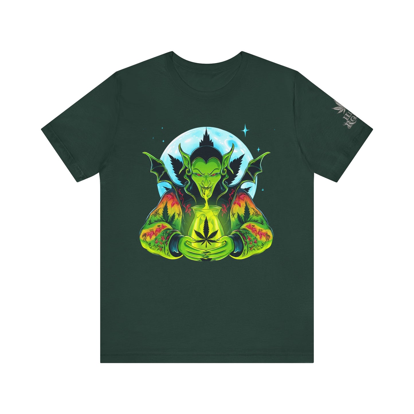 Mystic Dragon Guardian Cannabis Meditation T-Shirt - Premium Psychedelic 420 Apparel