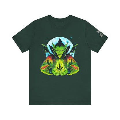 Mystic Dragon Guardian Cannabis Meditation T-Shirt - Premium Psychedelic 420 Apparel