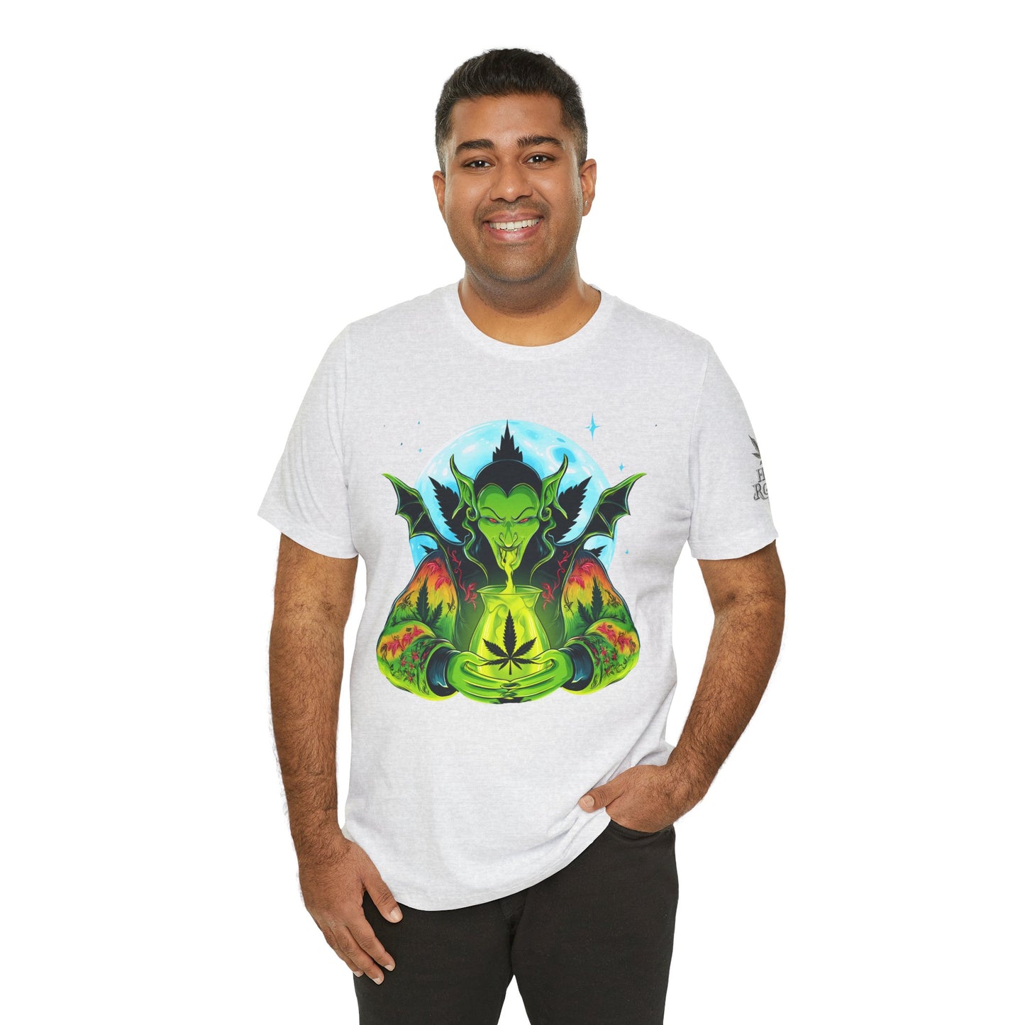 Mystic Dragon Guardian Cannabis Meditation T-Shirt - Premium Psychedelic 420 Apparel