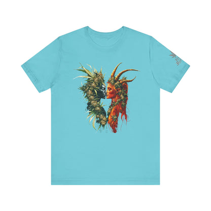 Sacred Union T-Shirt - Premium Airlume Cotton Cannabis Spirits Fantasy Art Tee