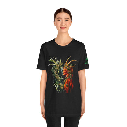 Cannabis Art Dual Face T-Shirt - Premium Unisex Cotton Tee