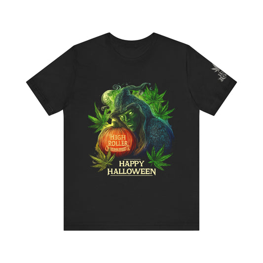Cannabis Witch's Brew Halloween T-Shirt - Premium Spooky 420 Black Edition Apparel"