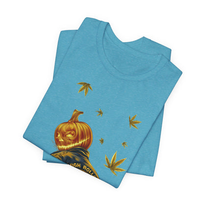 Pumpkin Head HIGH ROLLER Halloween T-Shirt - Premium Cannabis Culture Apparel