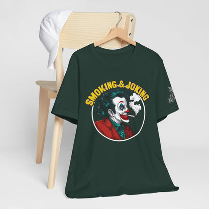 Smoking & Joking T-Shirt - Premium Airlume Cotton Cannabis Villain Pop Art Tee