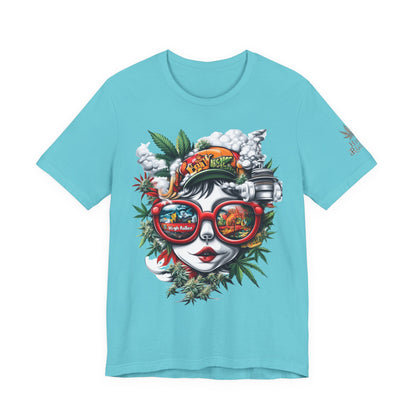 Vision Quest T-Shirt - Premium Airlume Cotton Cannabis Goddess Psychedelic Art Tee
