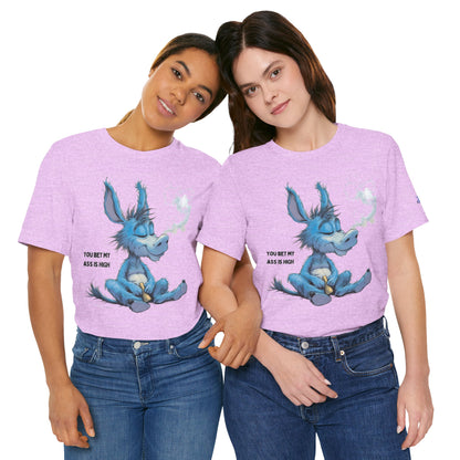 Blue Donkey Tee - Premium Airlume Cotton Cannabis Culture Humor Cartoon Art