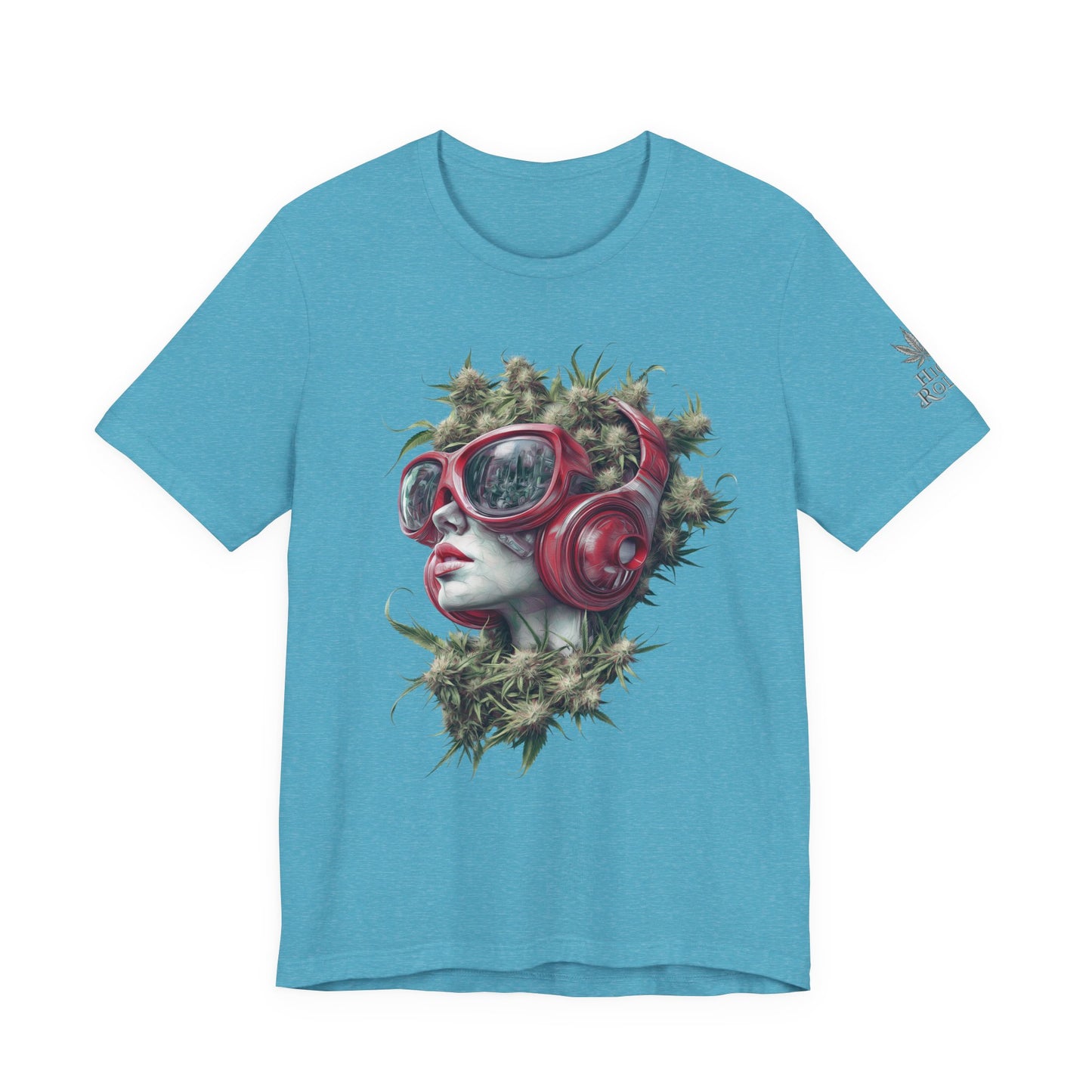 Vibes & Vision Tee - Premium Airlume Cotton Cannabis Culture Surreal Music Art