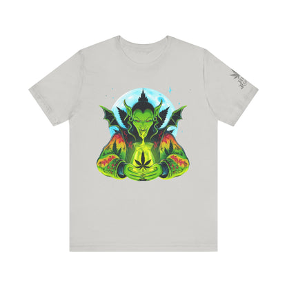 Mystic Dragon Guardian Cannabis Meditation T-Shirt - Premium Psychedelic 420 Apparel