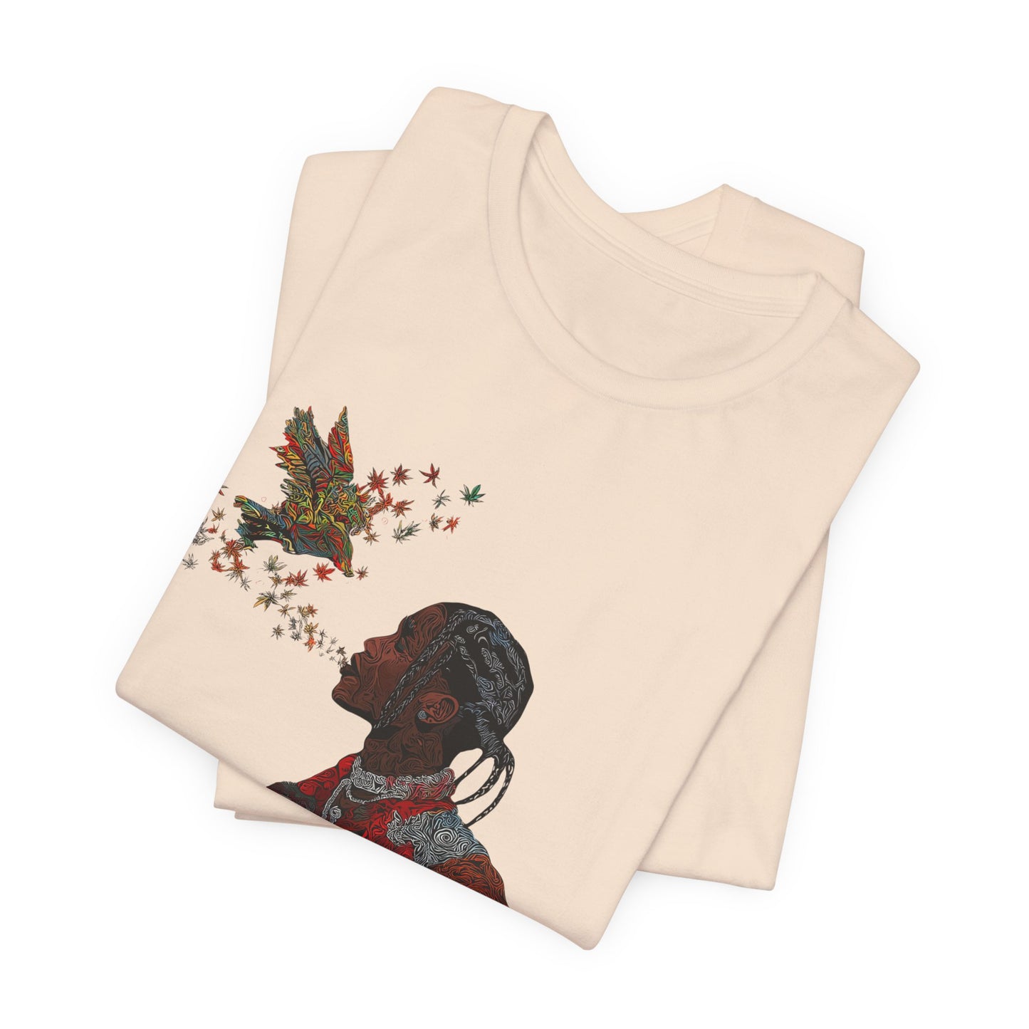 High Roller ANSO Freedom Eagle Cannabis T-Shirt - Premium 420 Artistic Double Exposure Urban Culture Liberation Apparel