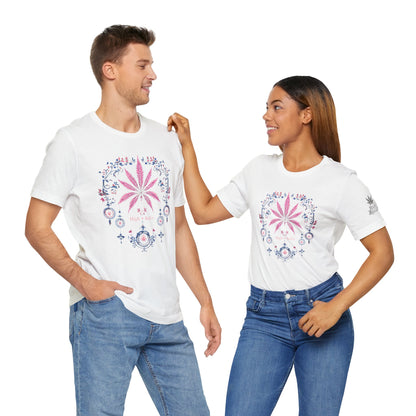 Bohemian Cannabis Mandala Tee - Floral Folk Art Design | High Roller