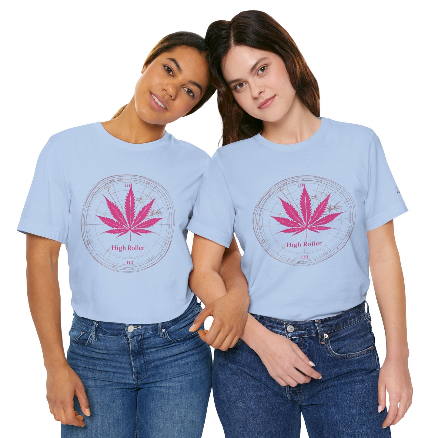 True North Tee - Premium Airlume Cotton Cannabis Culture Compass Navigation Art
