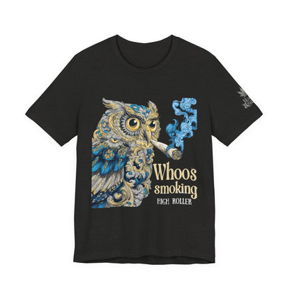 Baroque Owl Tee - Premium Airlume Cotton Cannabis Culture Ornate Bird Art