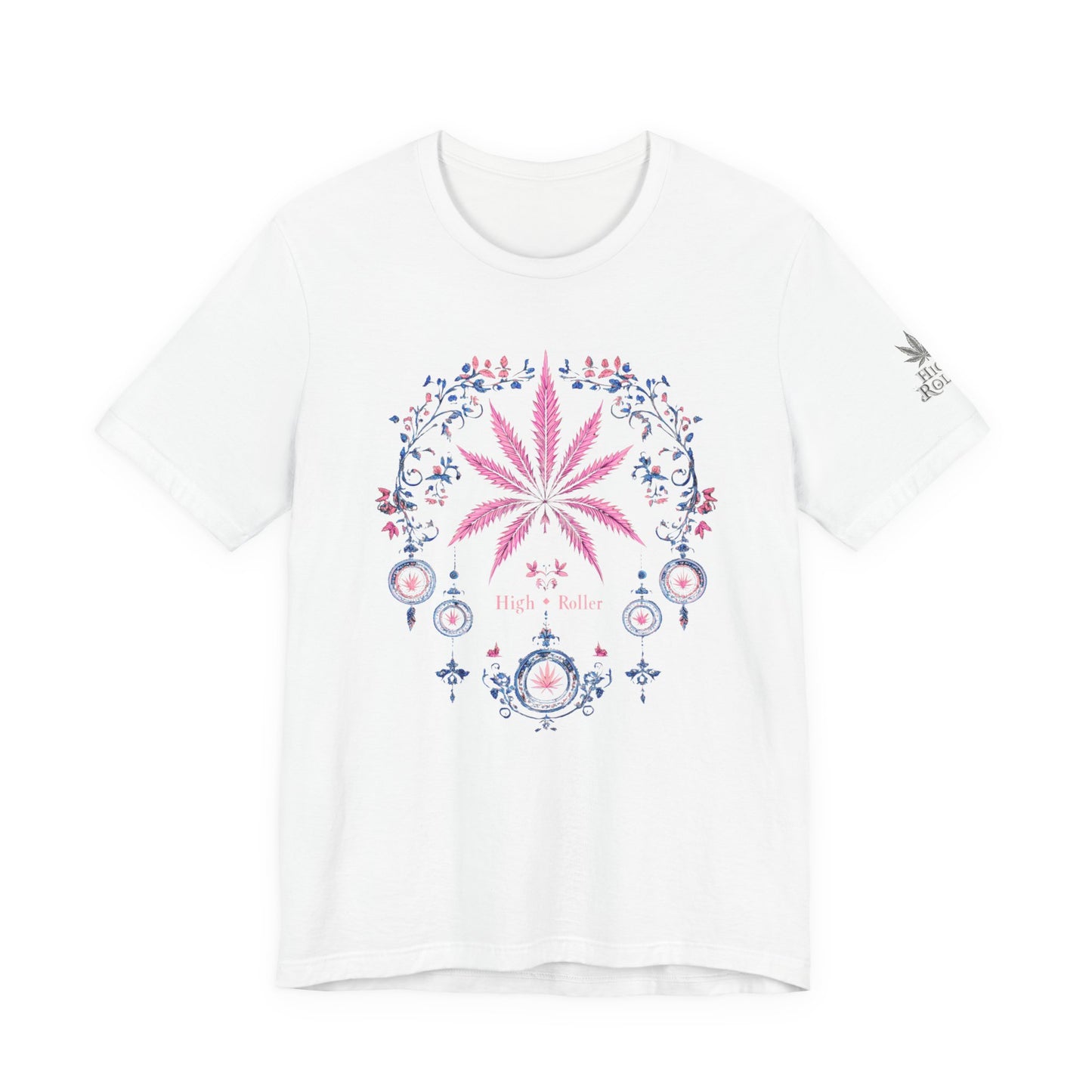 Bohemian Cannabis Mandala Tee - Floral Folk Art Design | High Roller