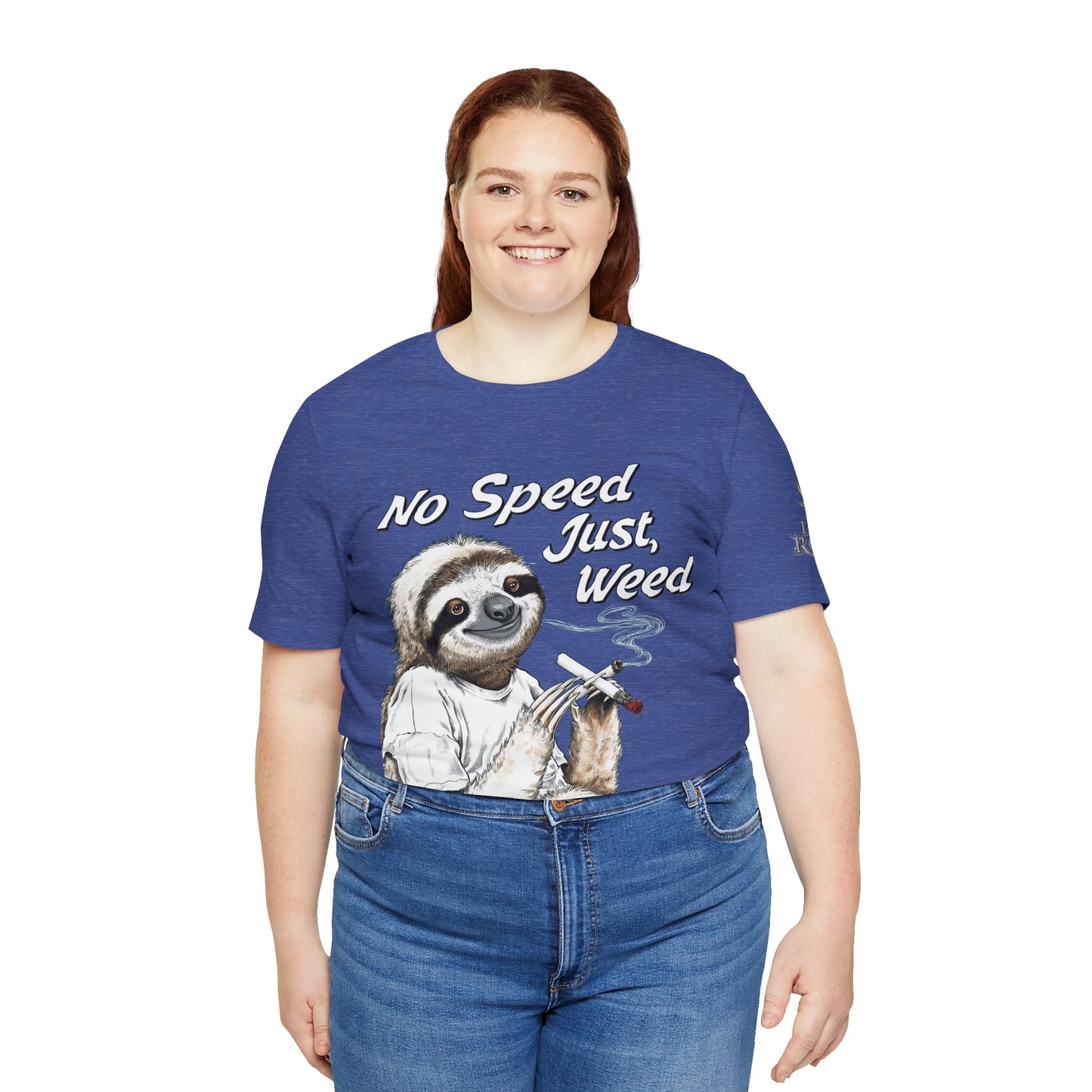 Slow Motion Tee - Premium Airlume Cotton Cannabis Culture Sloth Humor Art