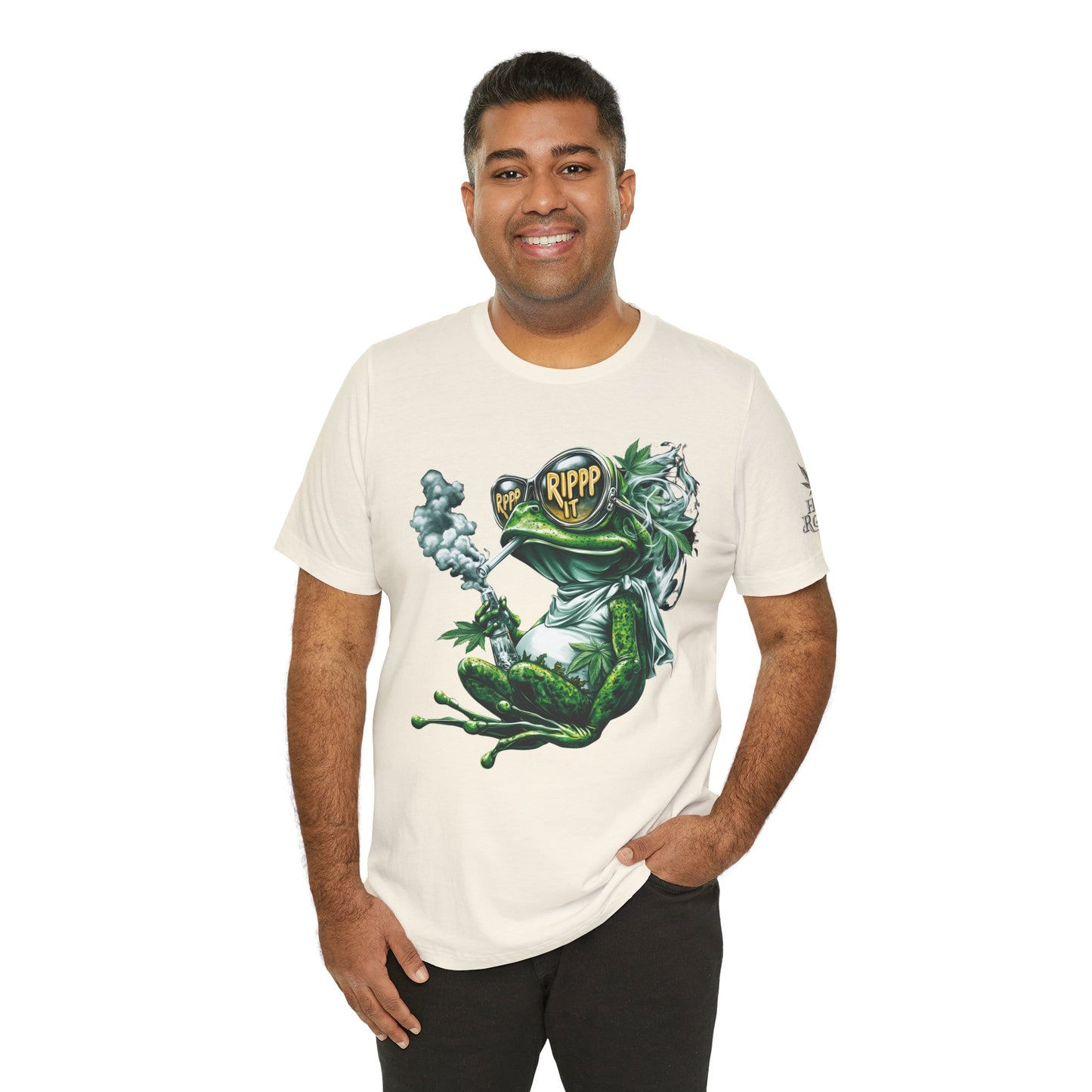 RIPPP IT Cosmic Frog Tee - Premium Airlume Cotton Cannabis Culture Streetwear