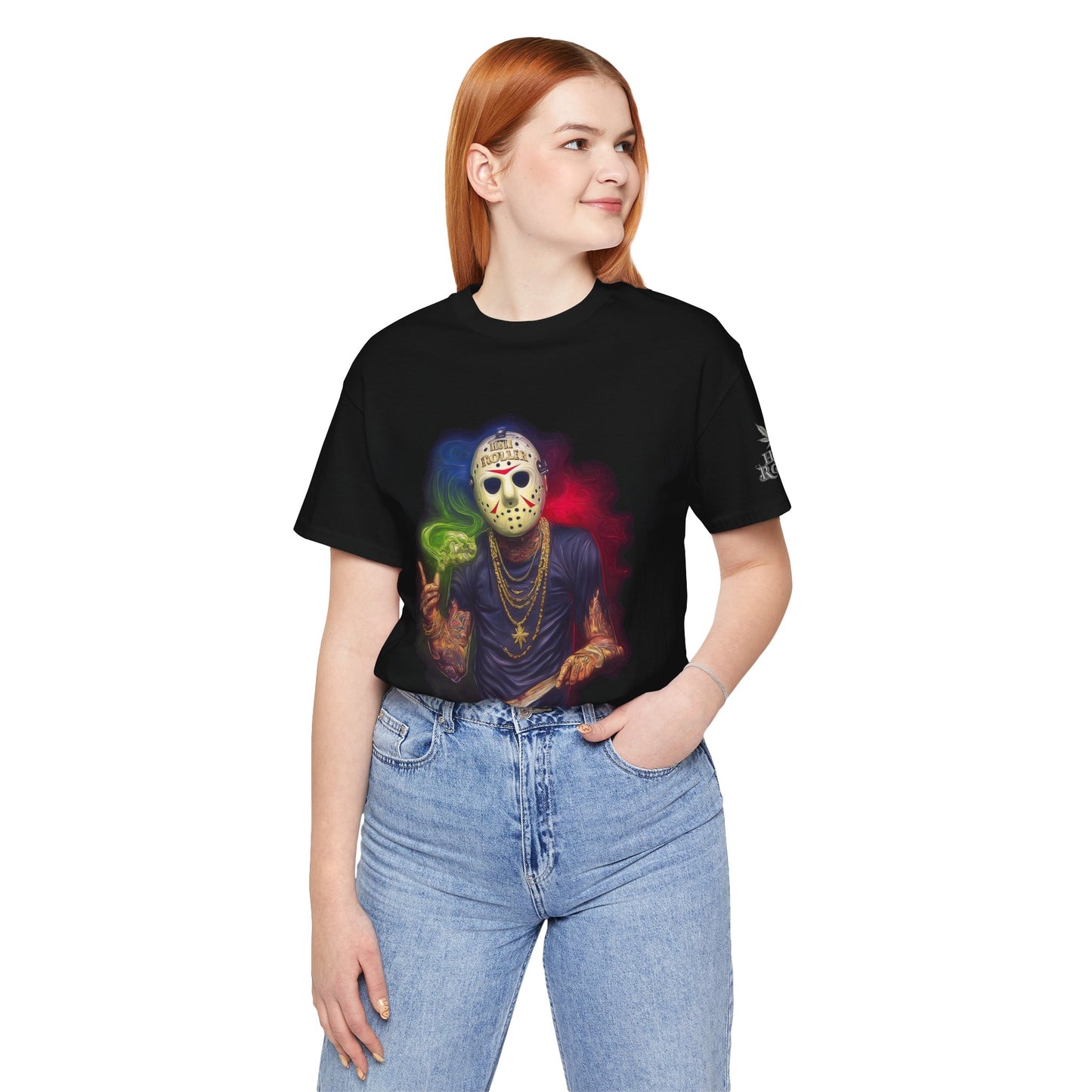 Crystal Lake Kush Jason Cannabis T-Shirt - Premium Horror 420 Black Edition Apparel"