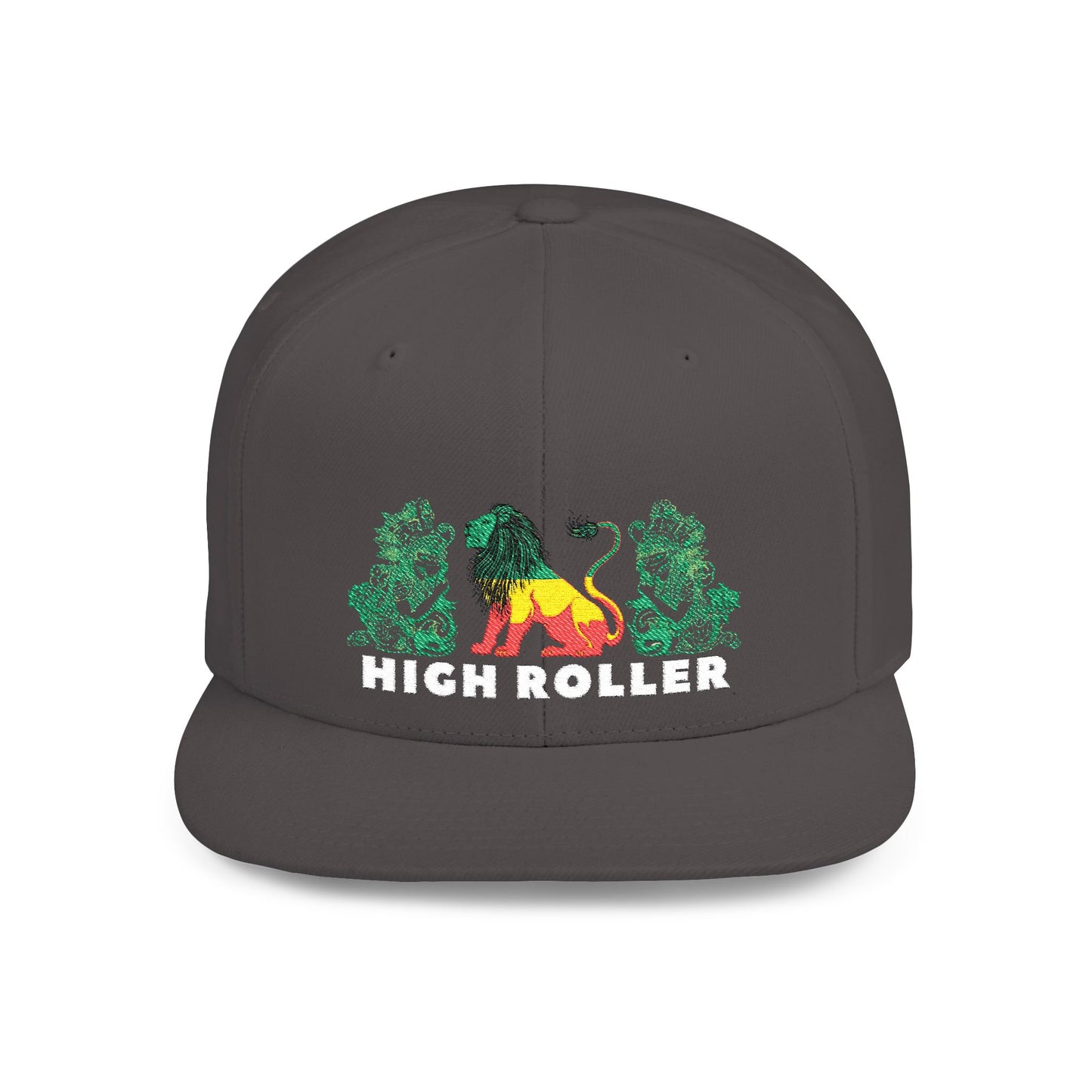 HIGH ROLLER Rastafarian Lion Snapback Cap