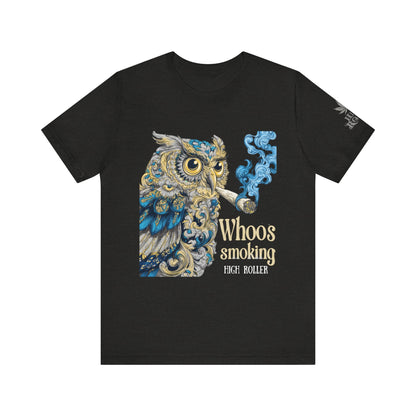 Baroque Owl Tee - Premium Airlume Cotton Cannabis Culture Ornate Bird Art