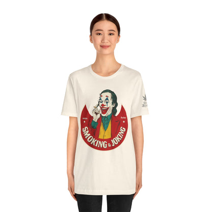 High Roller Villain T-Shirt - Premium Airlume Cotton Cannabis Joker Badge Art Tee