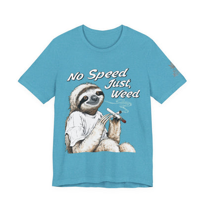 Slow Motion Tee - Premium Airlume Cotton Cannabis Culture Sloth Humor Art