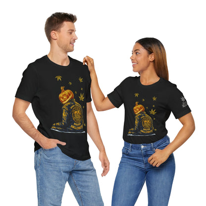 Pumpkin Head HIGH ROLLER Halloween T-Shirt - Premium Cannabis Culture Apparel