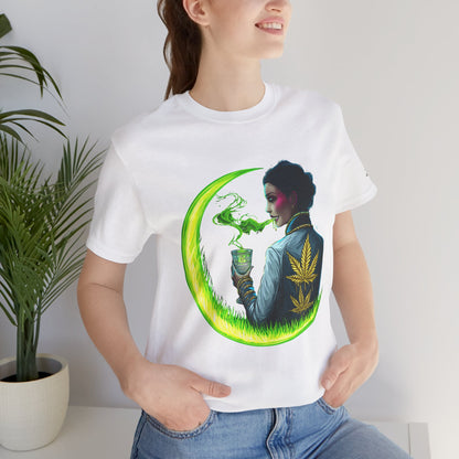 Cannabis Queen Commander T-Shirt - Premium Afrofuturistic 420 Lifestyle Apparel"