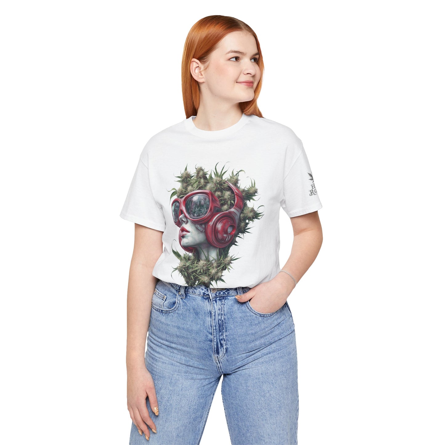 Vibes & Vision Tee - Premium Airlume Cotton Cannabis Culture Surreal Music Art