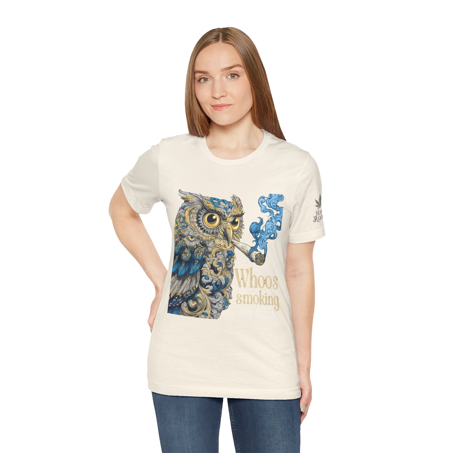 Baroque Owl Tee - Premium Airlume Cotton Cannabis Culture Ornate Bird Art