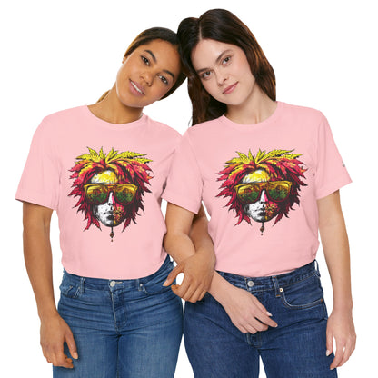 Rasta Cannabis Portrait Tee - Reggae Culture Art Design | High Roller