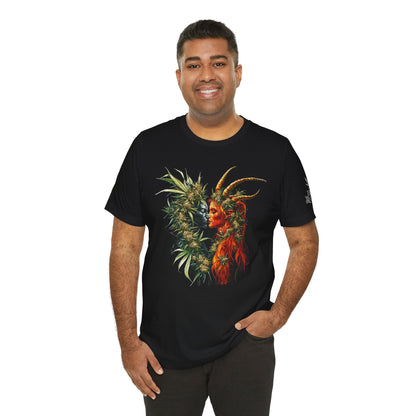 Sacred Union T-Shirt - Premium Airlume Cotton Cannabis Spirits Fantasy Art Tee