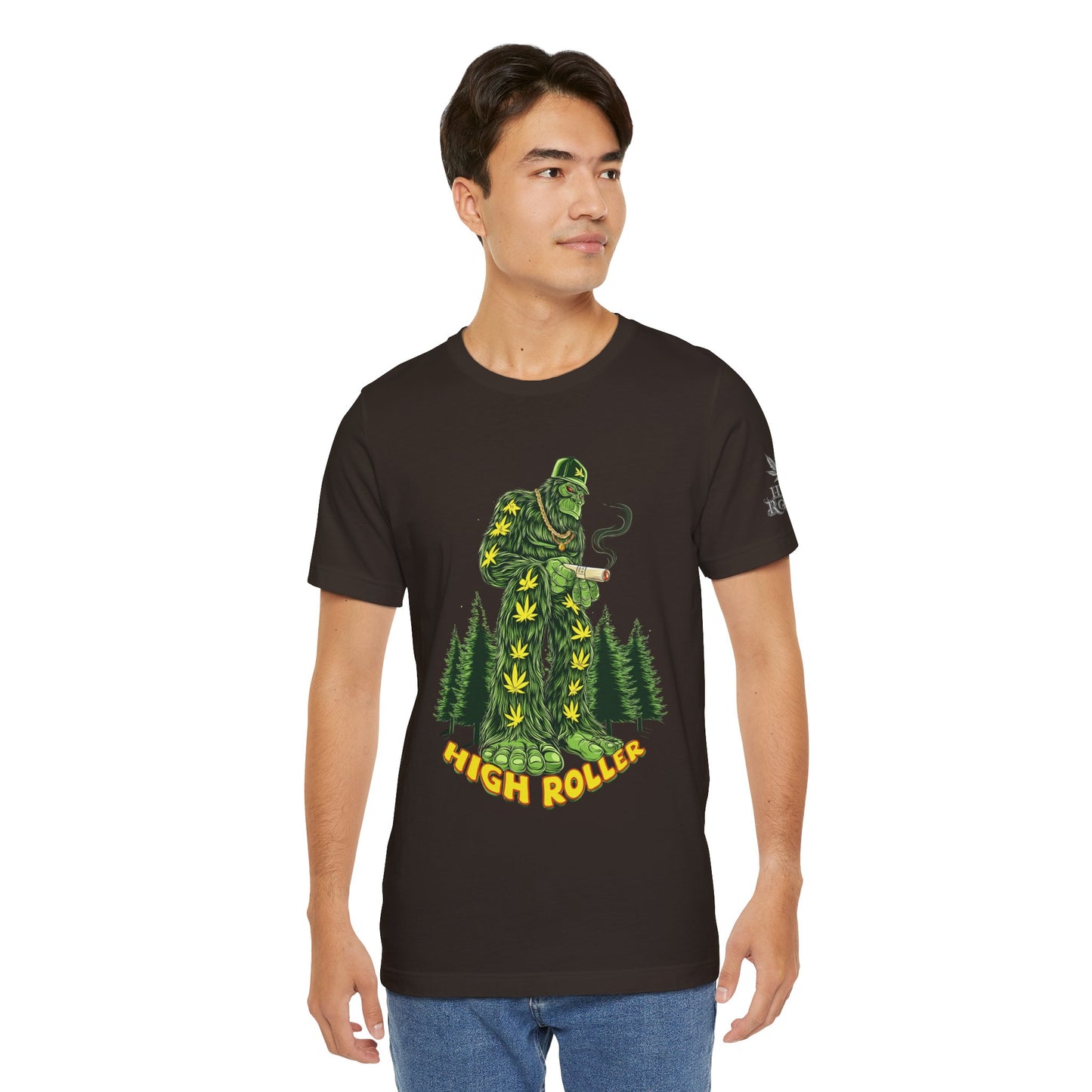 Cannabis Sasquatch Forest King T-Shirt - Premium Bigfoot 420 Lifestyle Apparel"