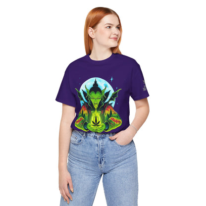 Mystic Dragon Guardian Cannabis Meditation T-Shirt - Premium Psychedelic 420 Apparel