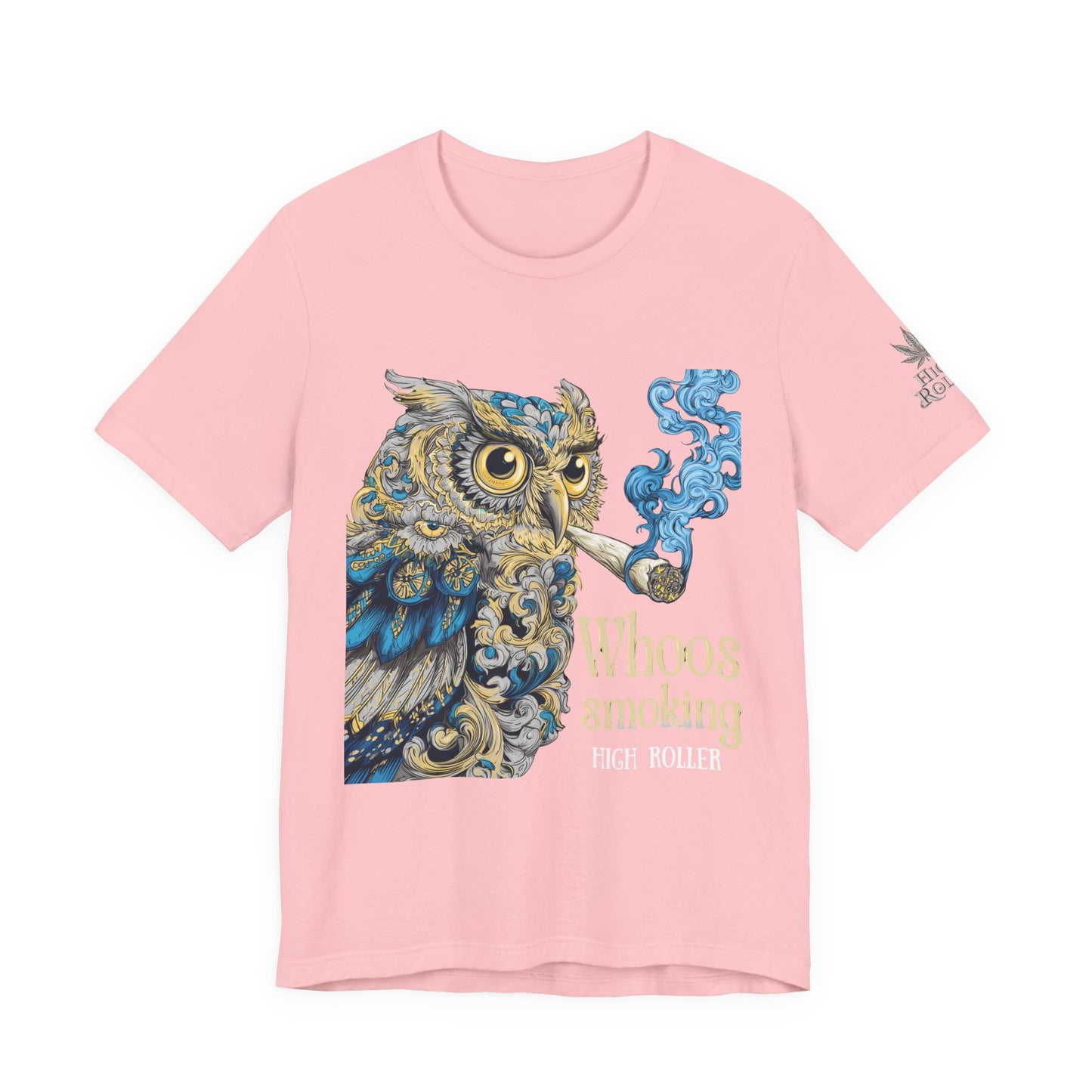 Baroque Owl Tee - Premium Airlume Cotton Cannabis Culture Ornate Bird Art