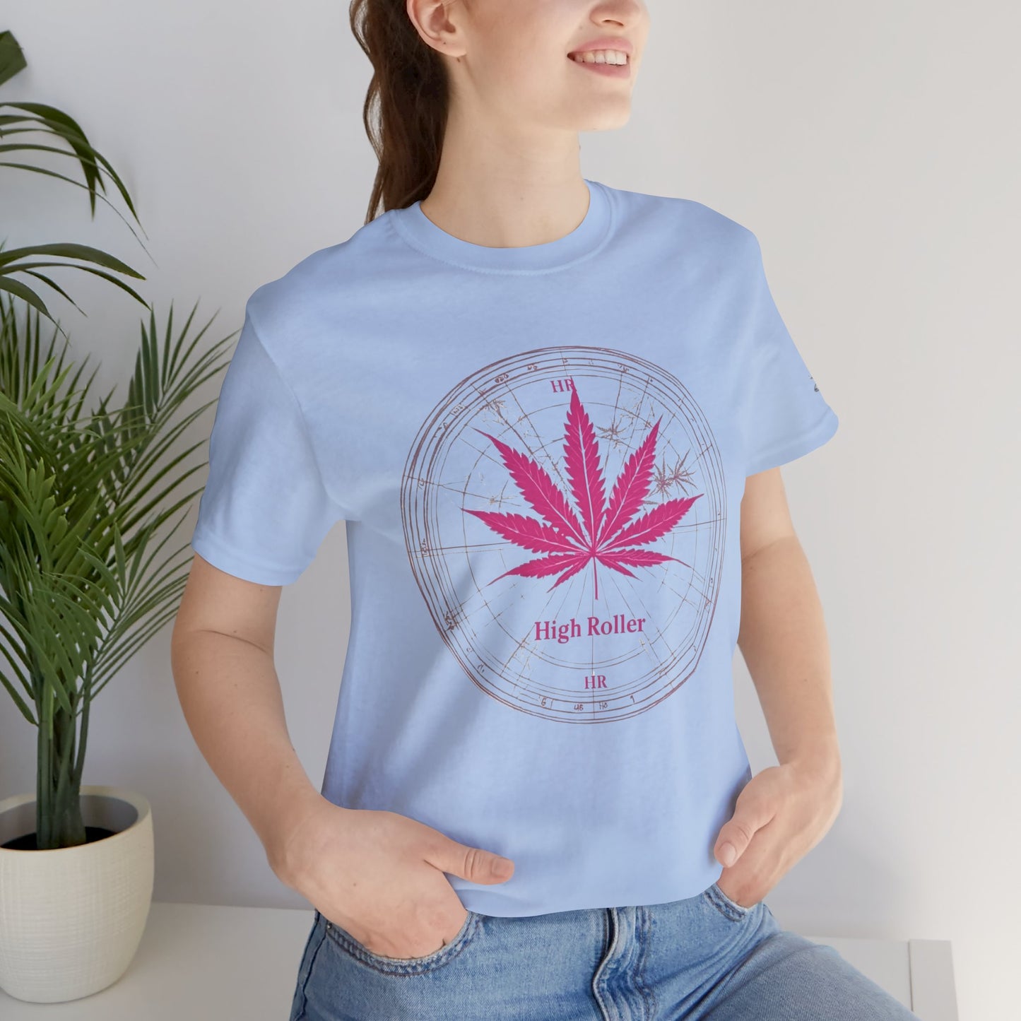 True North Tee - Premium Airlume Cotton Cannabis Culture Compass Navigation Art